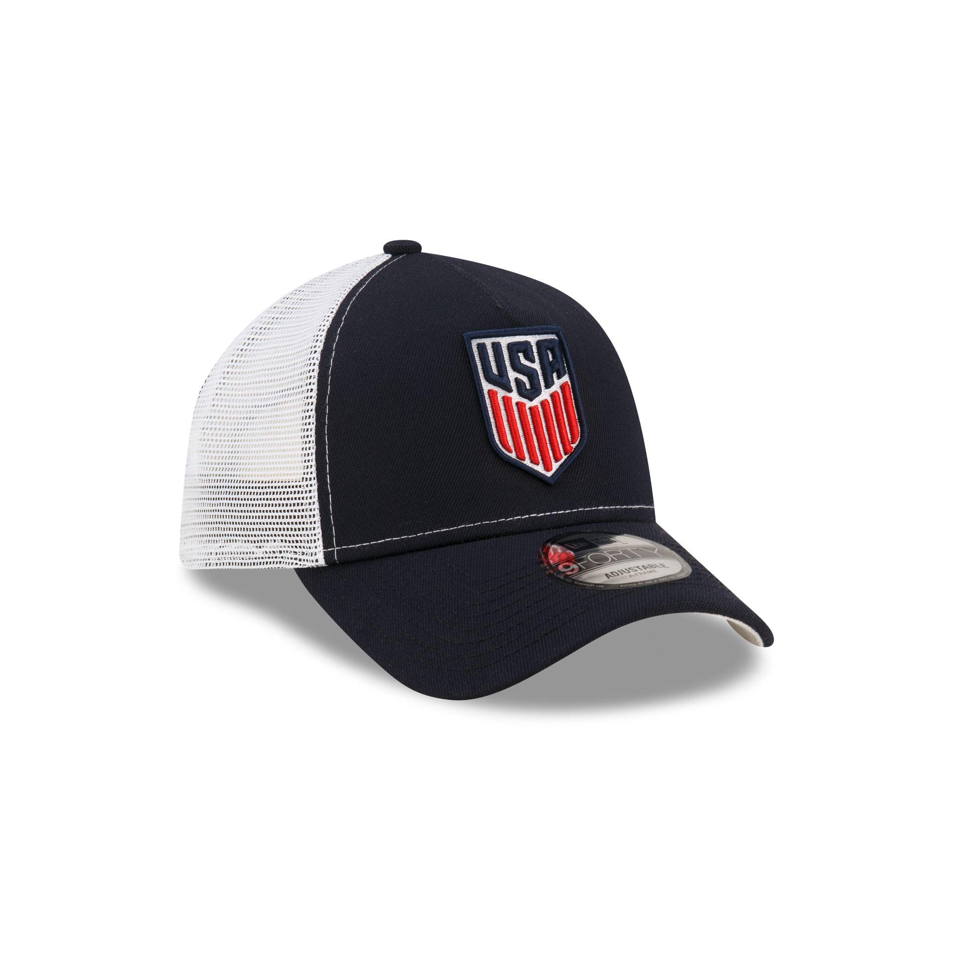 U.S. Soccer Men's National Team Navy 9FORTY A-Frame Trucker Hat Male Product Image