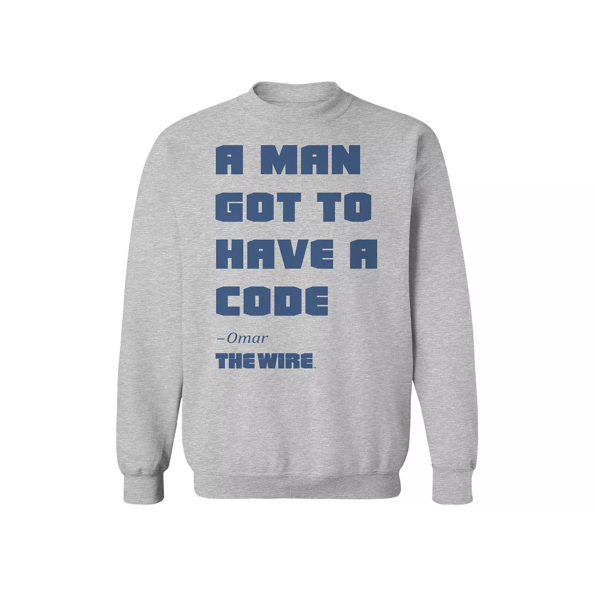 Men's A Mans Code The Wire Graphic Fleece Crew Sweatshirt, Adult Unisex,  Product Image