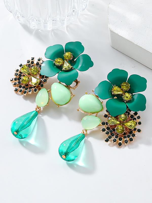 Flower Shape Drop Earrings Product Image