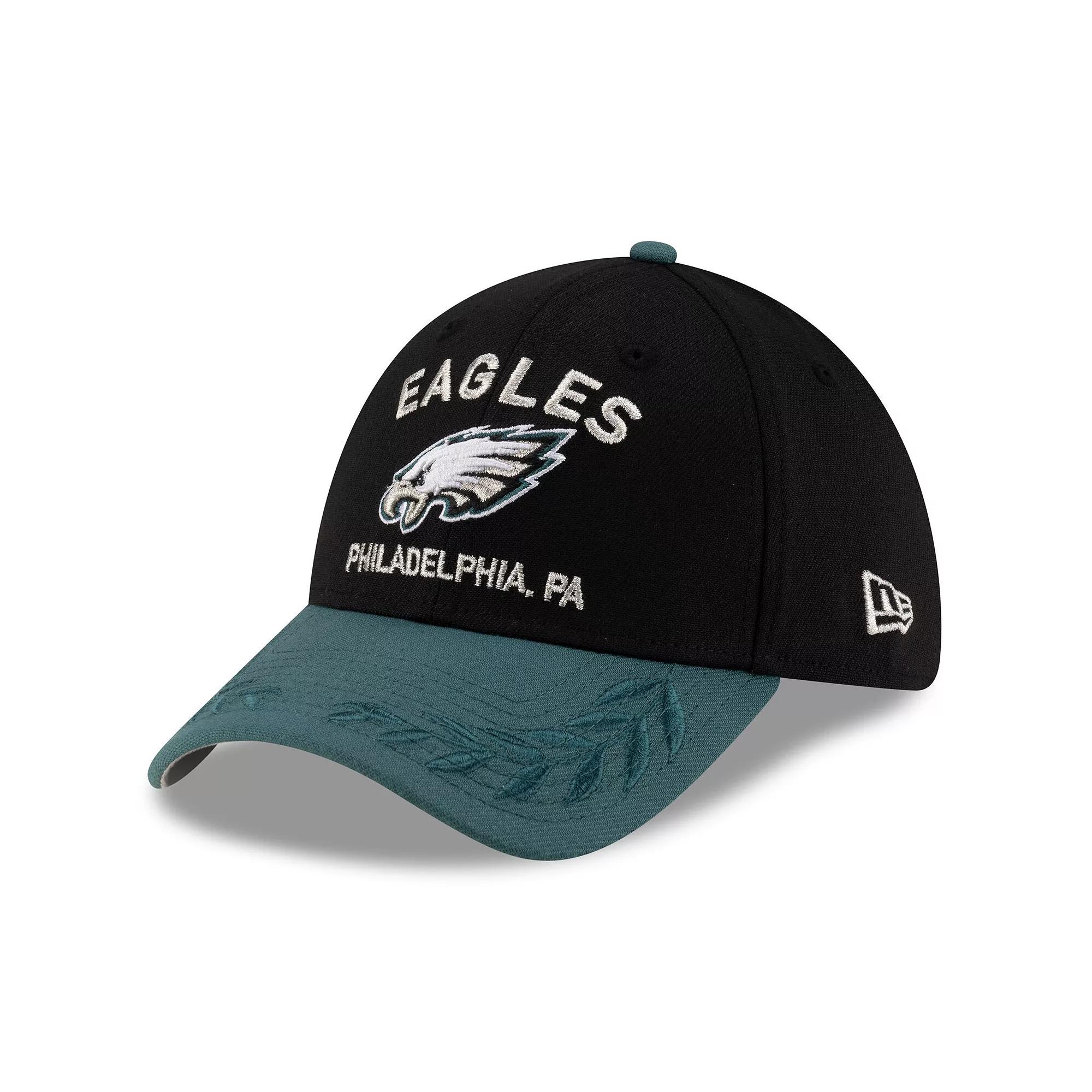 Men's New Era  Black/Midnight Green Philadelphia Eagles 2025 NFL Draft 39THIRTY Flex Hat, Size: Large/XL Product Image