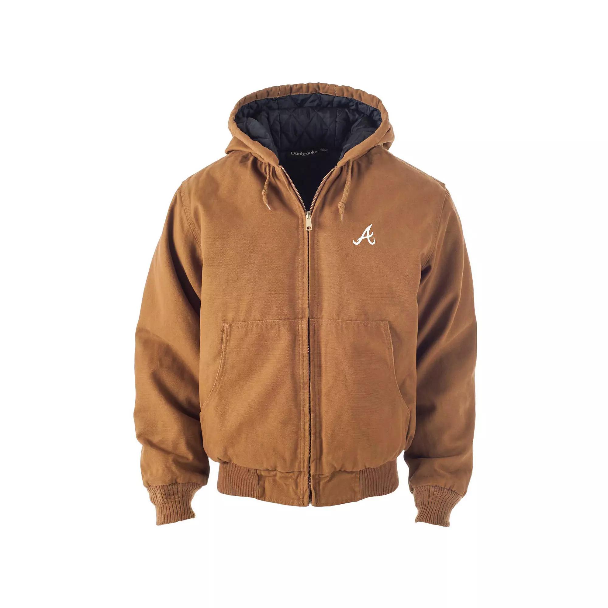 Men's Dunbrooke Brown Atlanta Braves Dakota Work Full-Zip Hoodie Jacket,  Product Image