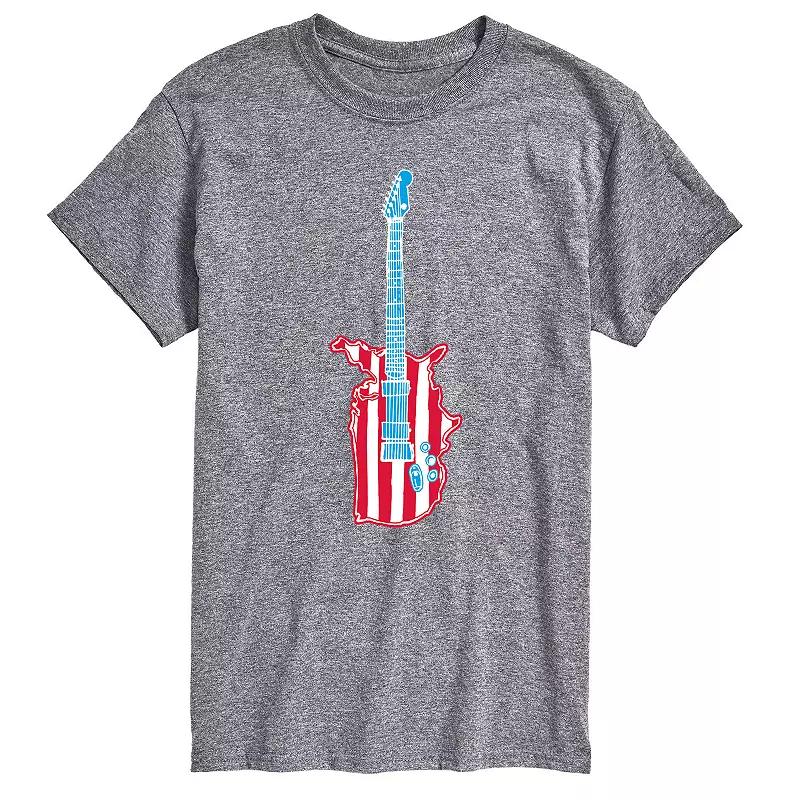 Big & Tall USA Guitar Tee, Mens Blue Product Image