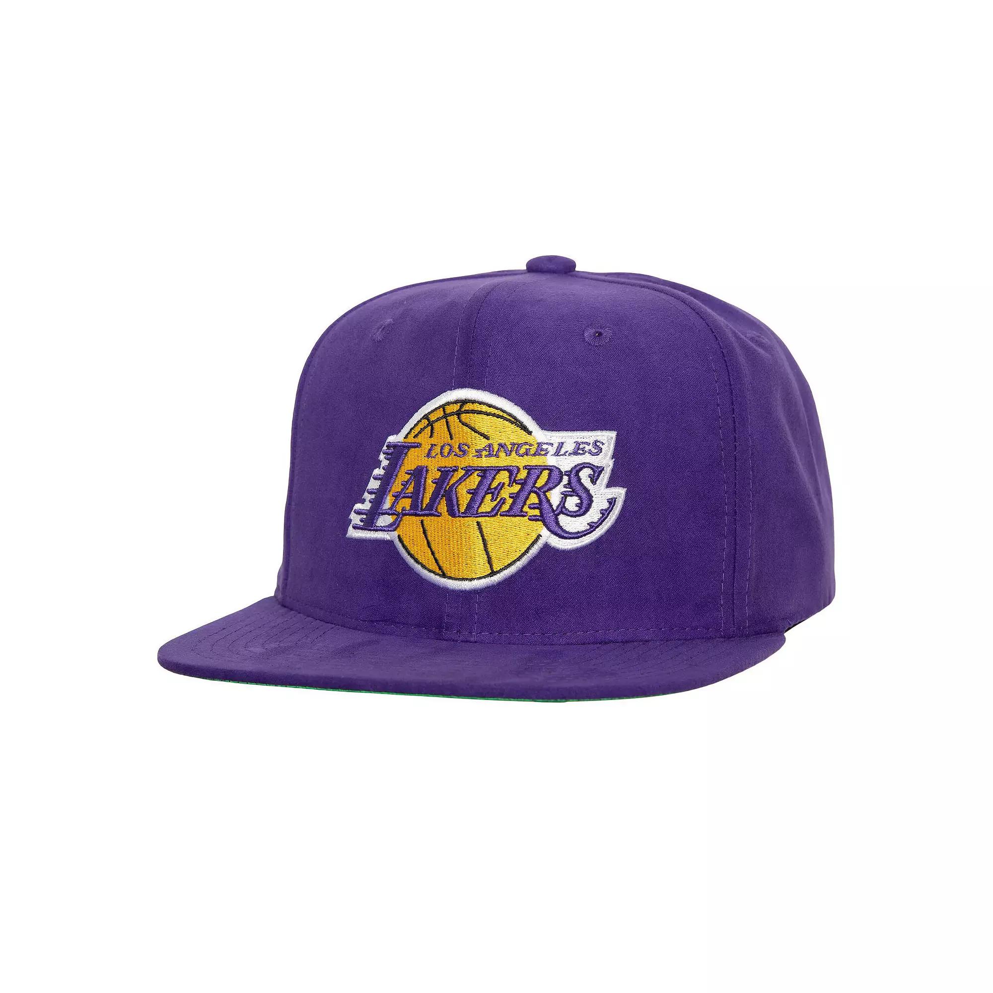 Men's Mitchell & Ness Purple Los Angeles Lakers Sweet Suede Snapback Hat Product Image