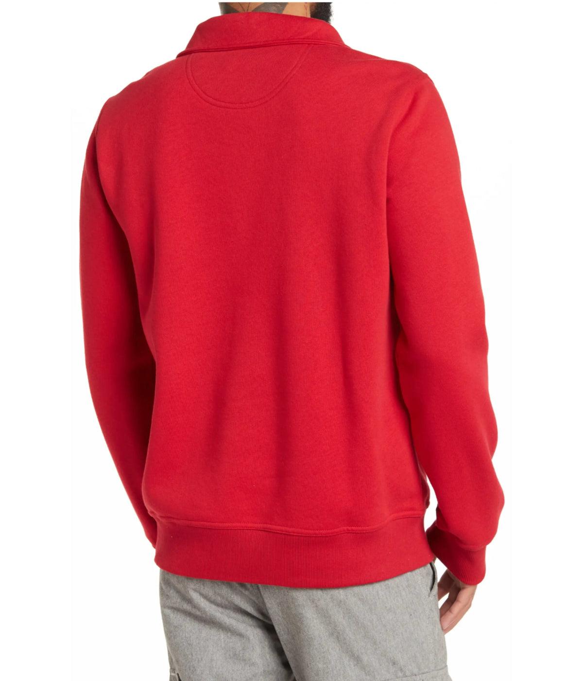 Quarter Zip Luxe Fleece Pullover Deep Red Product Image