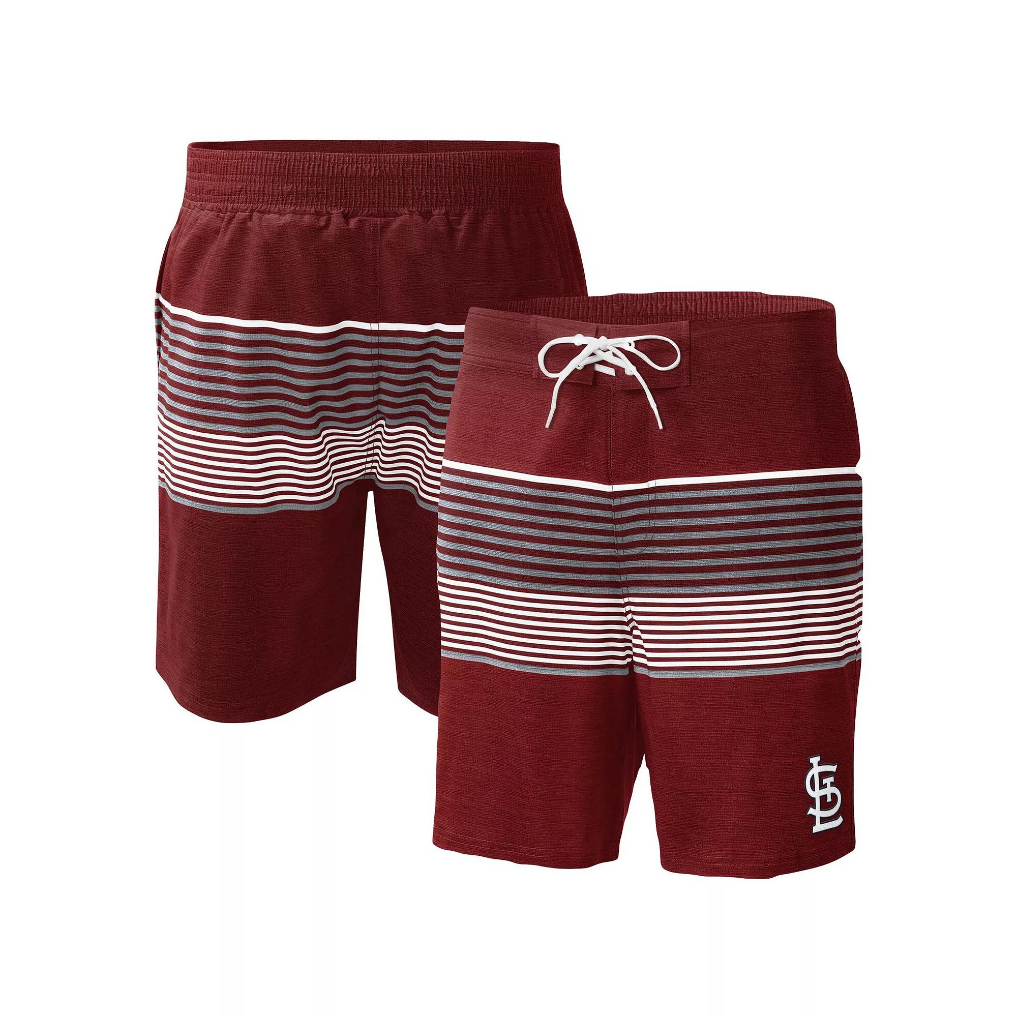 Men's G-III Sports by Carl Banks Red St. Louis Cardinals Coastline Volley Swim Shorts,  Product Image