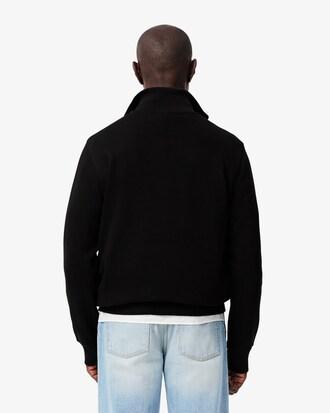 Zip-Up High Neck Interlock Sweatshirt Product Image