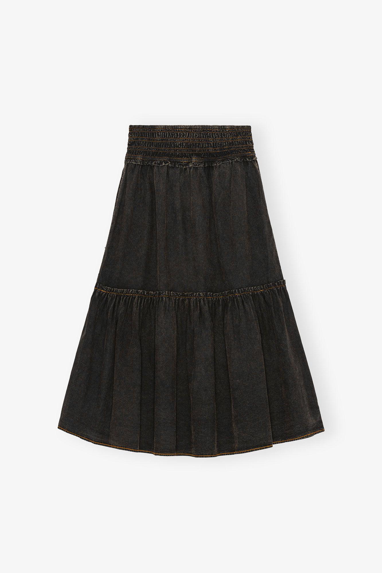 Black Washed Smock Skirt Product Image