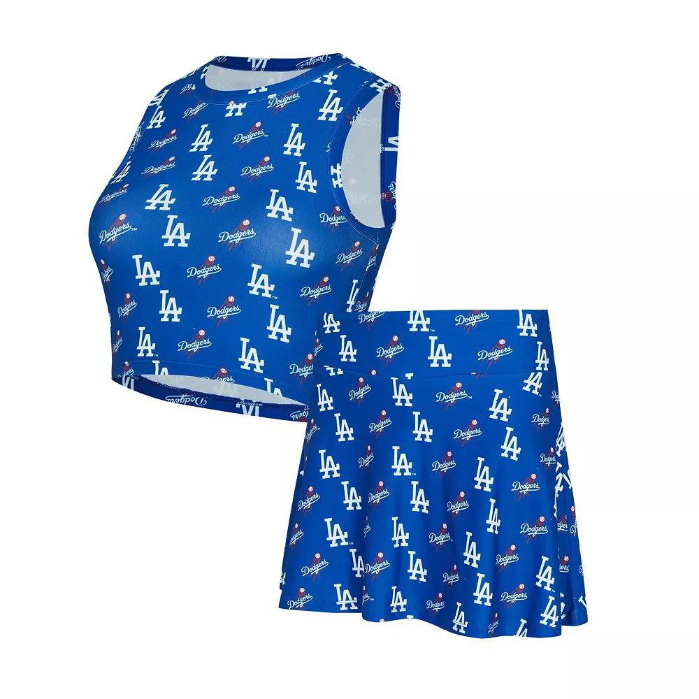 Women's Concepts Sport  Royal Los Angeles Dodgers Knit Tank Top & Skort Set, Size: Small, Blue Product Image