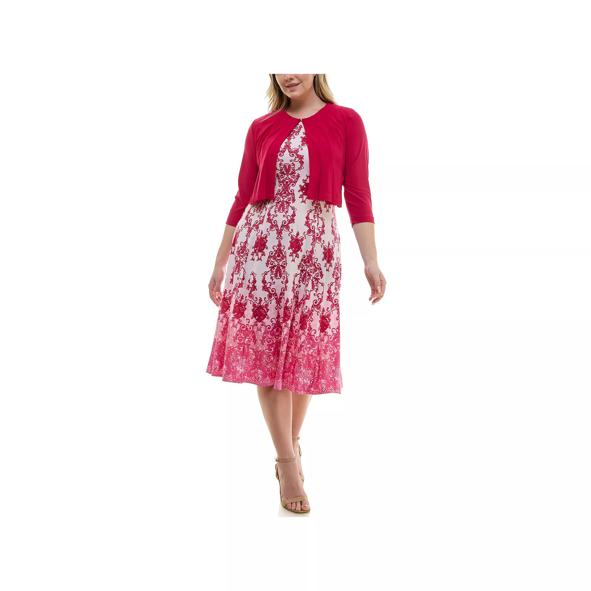 Women's Danny & Nicole 2-Piece Cardigan & Dress Set,  Product Image