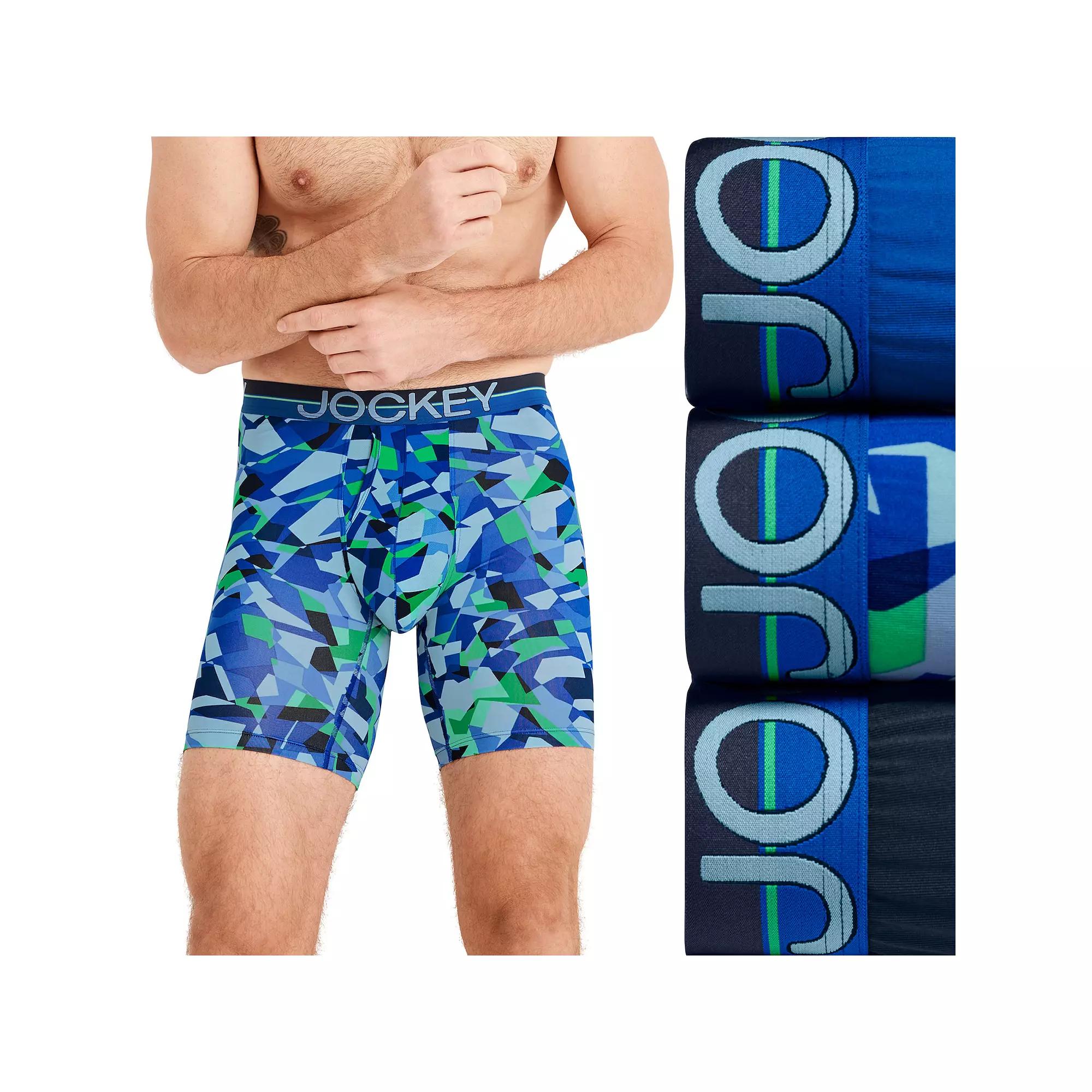 Men's Jockey® 3-Pack Infinite Cool Microfiber Stretch 8" Long Leg Boxer Brief,  Product Image