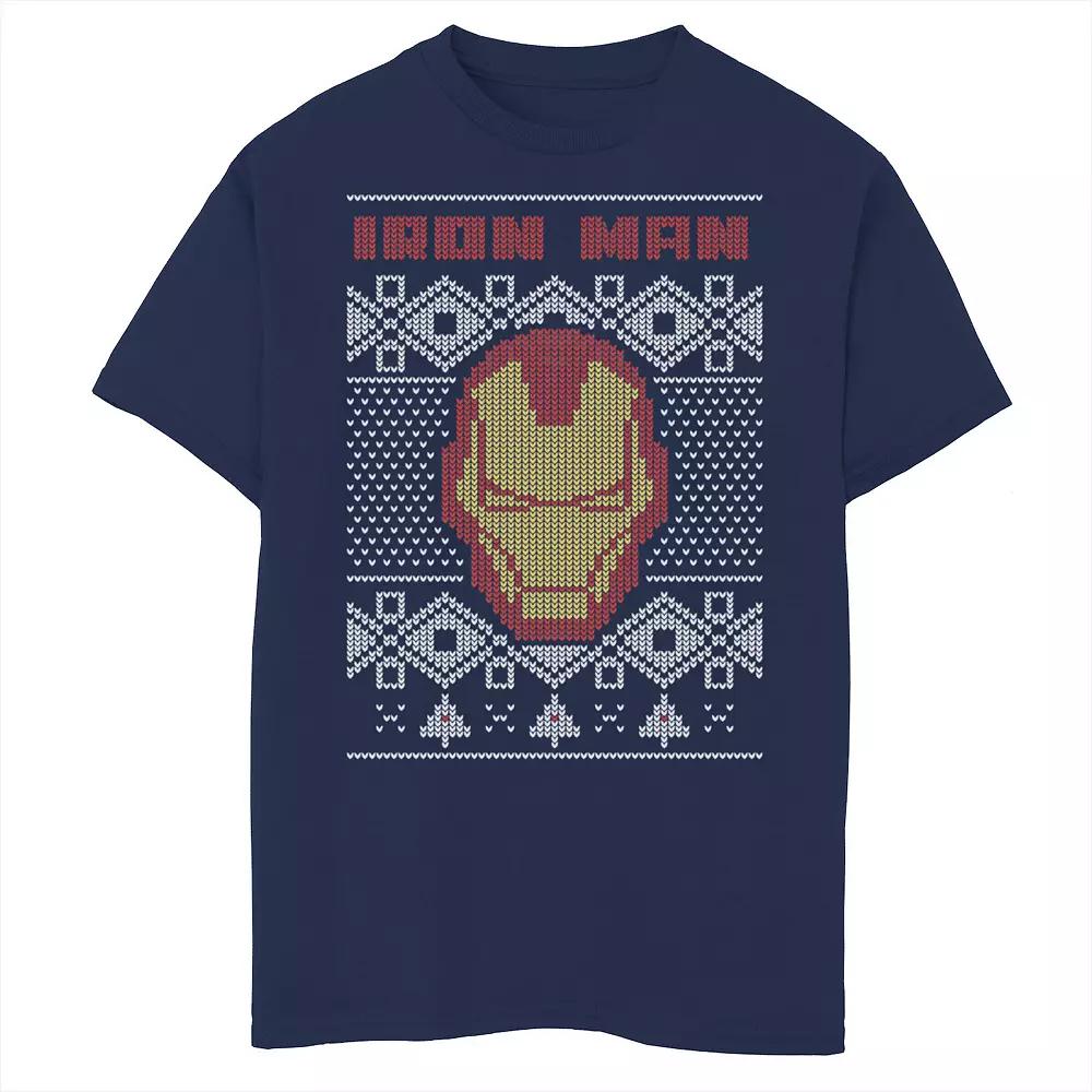 Boys 6-20 Marvel Christmas Iron Man Ugly Sweater Graphic Tee, Boy's,  Product Image