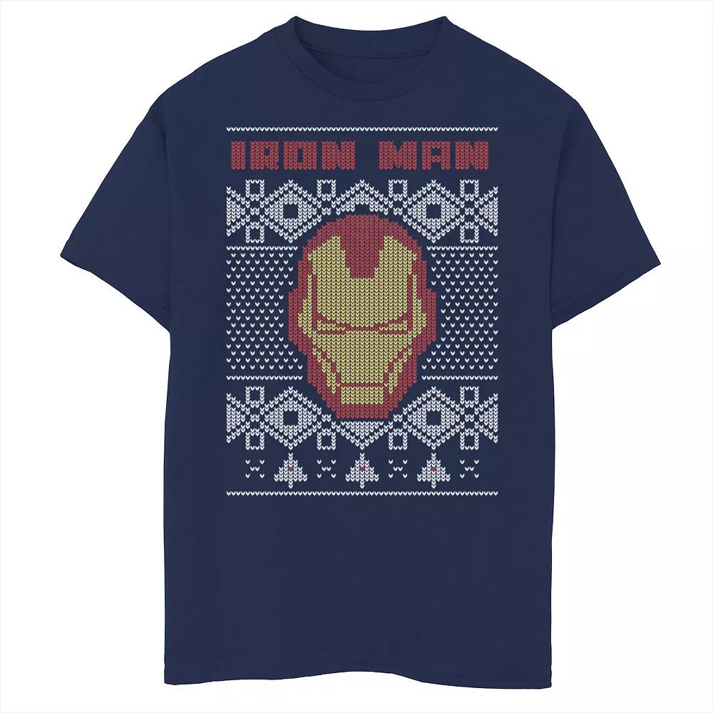 Boys 6-20 Marvel Christmas Iron Man Ugly Sweater Graphic Tee, Boy's,  Product Image
