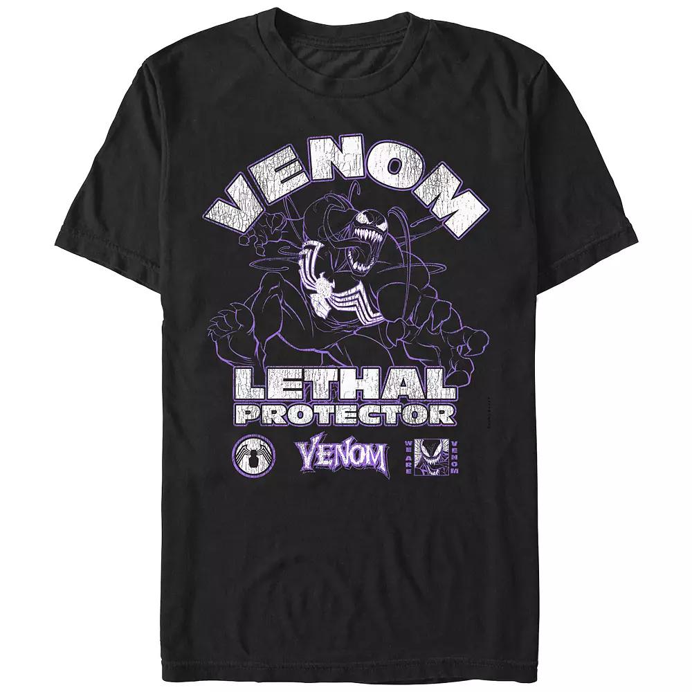Men's Spider-Man Venom Lethal Protector Purple Lines Graphic Tee,  Product Image