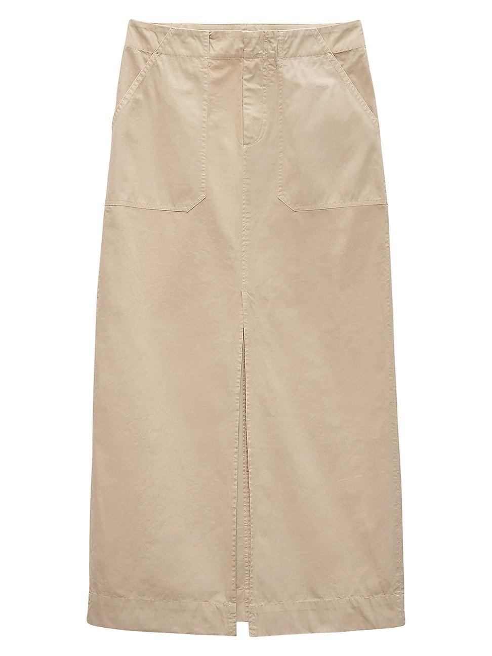 Womens Leyton Cotton Twill Maxi Skirt Product Image