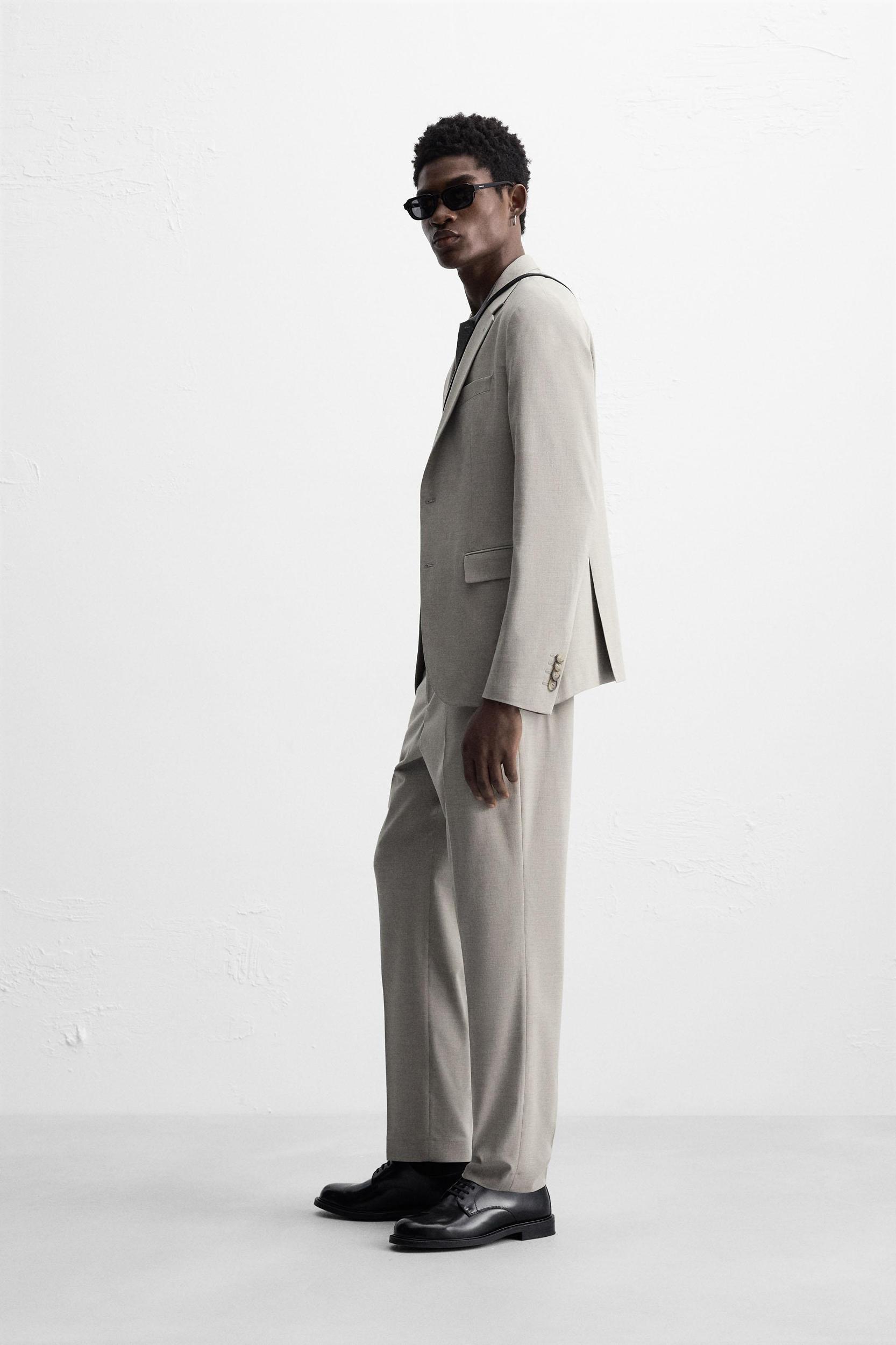 TEXTURED SUIT PANTS Product Image