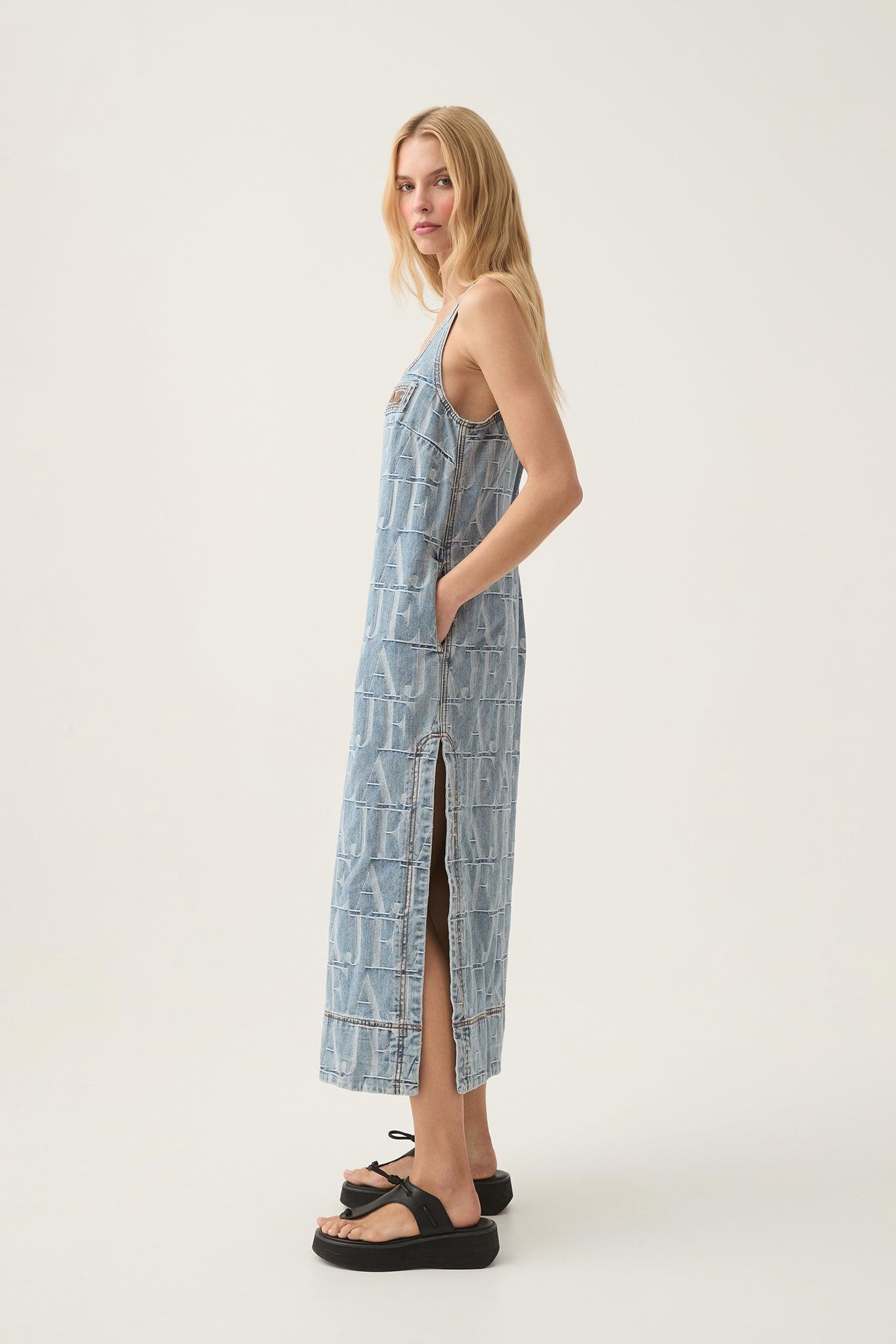 Nostalgia Denim Midi Dress Product Image