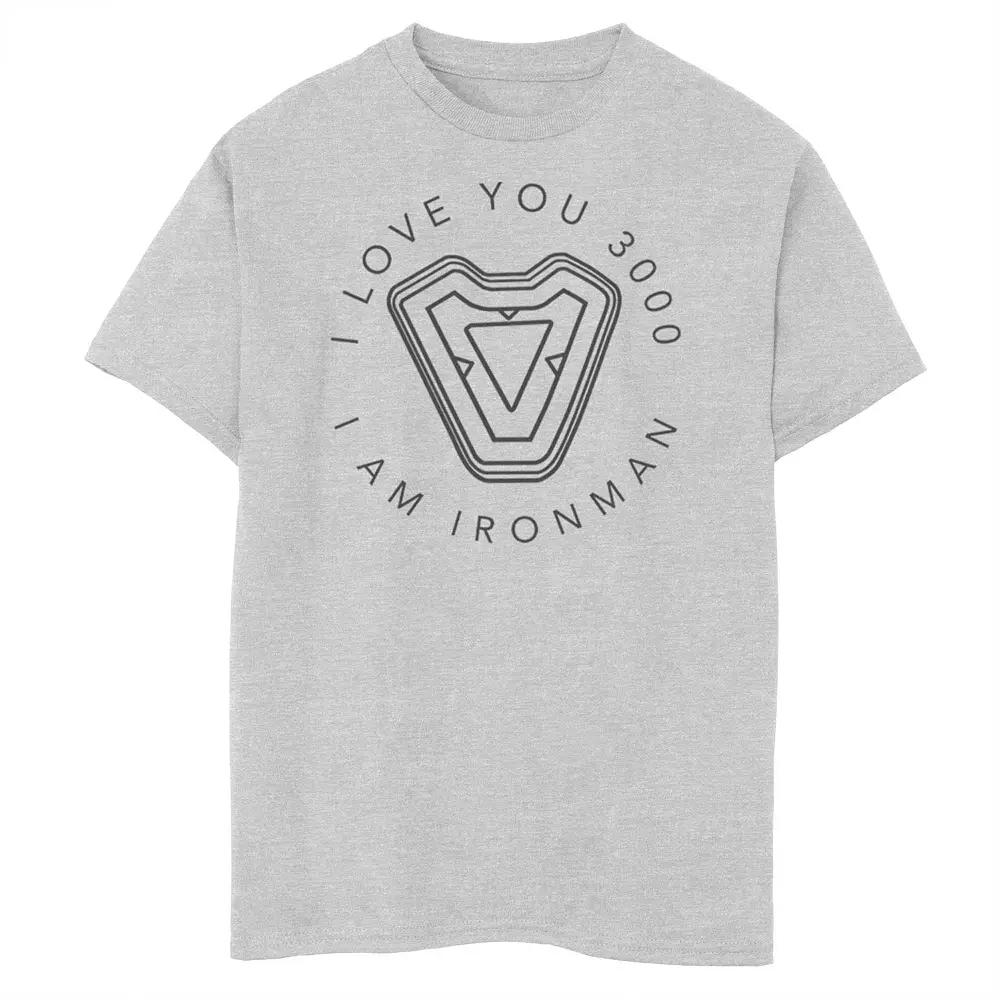 Boys 8-20 Marvel Iron Man Heart Tee, Boy's, Size: XL, Athletic Grey Product Image