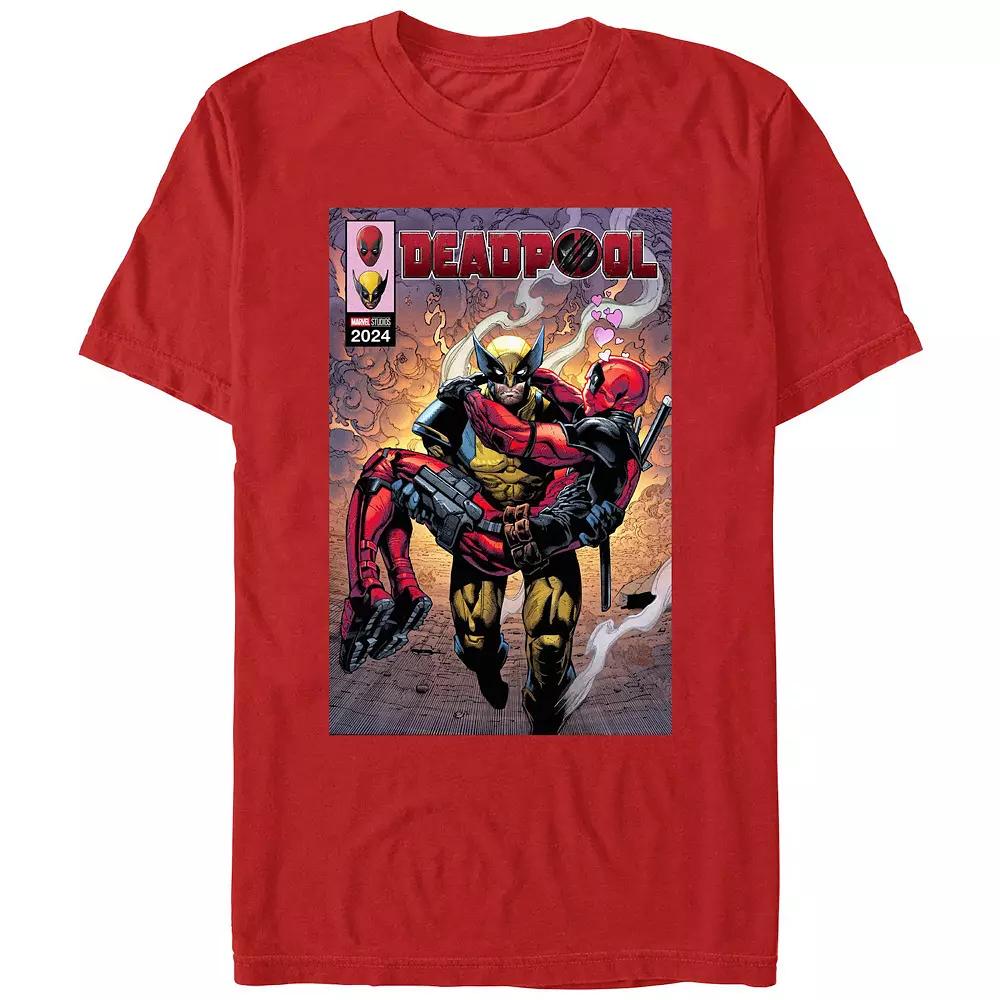 Big & Tall Marvel Deadpool Clawed Logo Graphic Tee, Men's,  Product Image