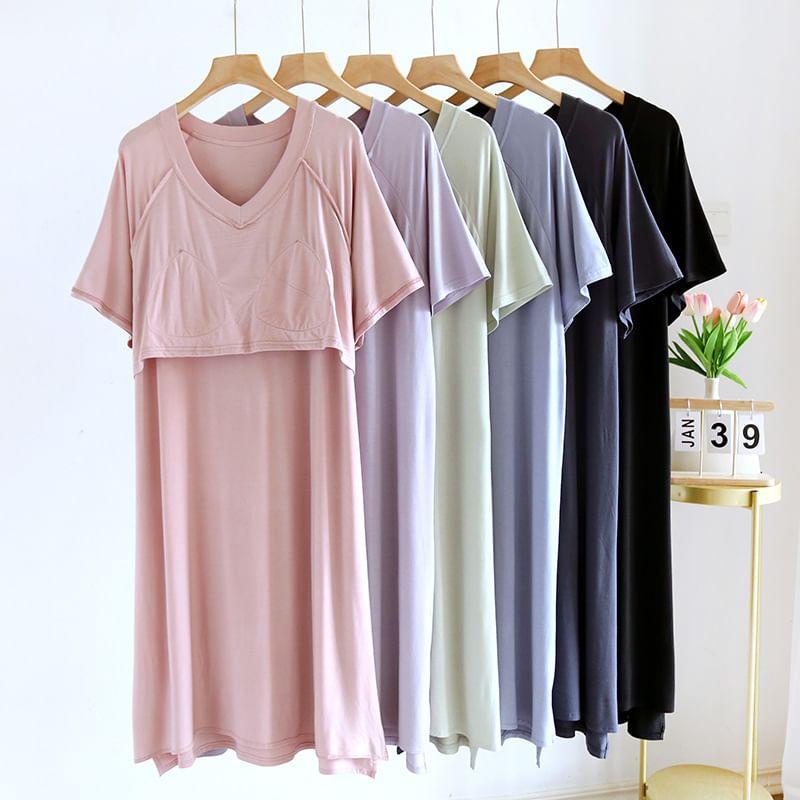 Plain Pajama Dress Product Image