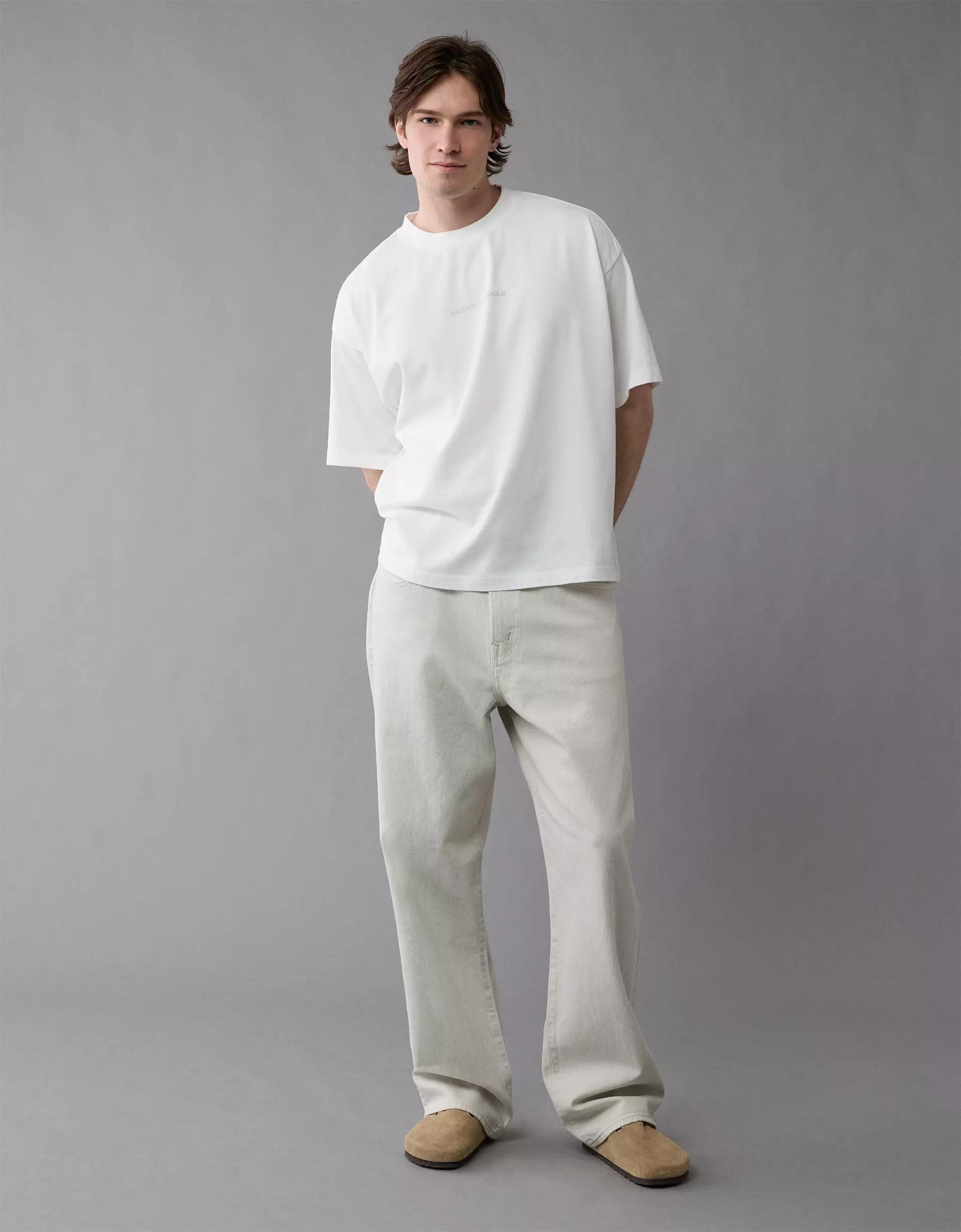 AE Laidback Luxe Heavyweight Oversized Logo Graphic T-Shirt Product Image