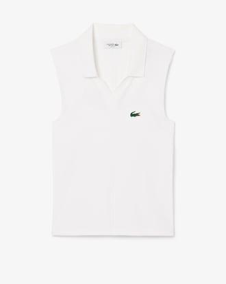 Women's Sleeveless Stretch Knit Tennis Polo Product Image