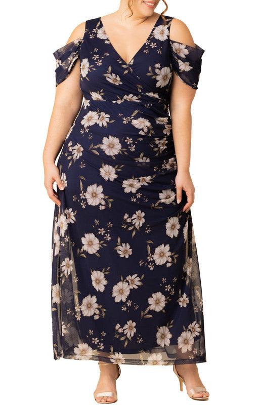 Seraphina Mesh Evening Gown - Plus Product Image