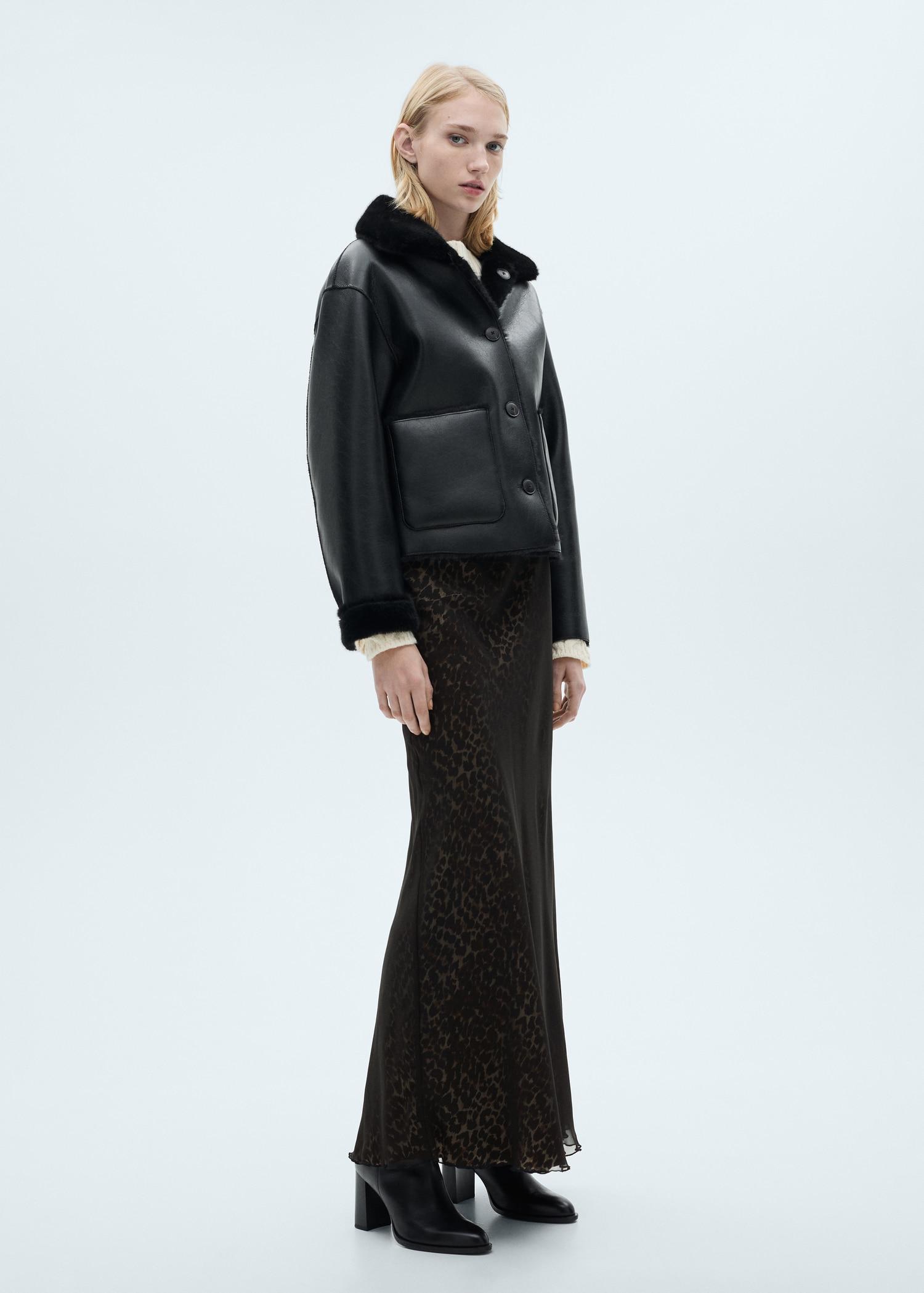 Leopard-print flared skirt - Women | MANGO USA Product Image