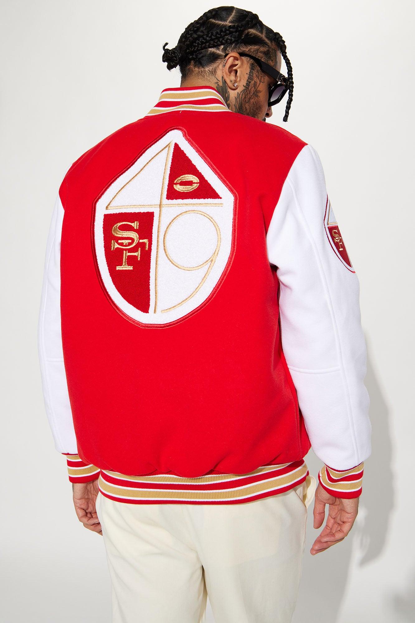 49ERS Varsity Jacket - Red/White Product Image