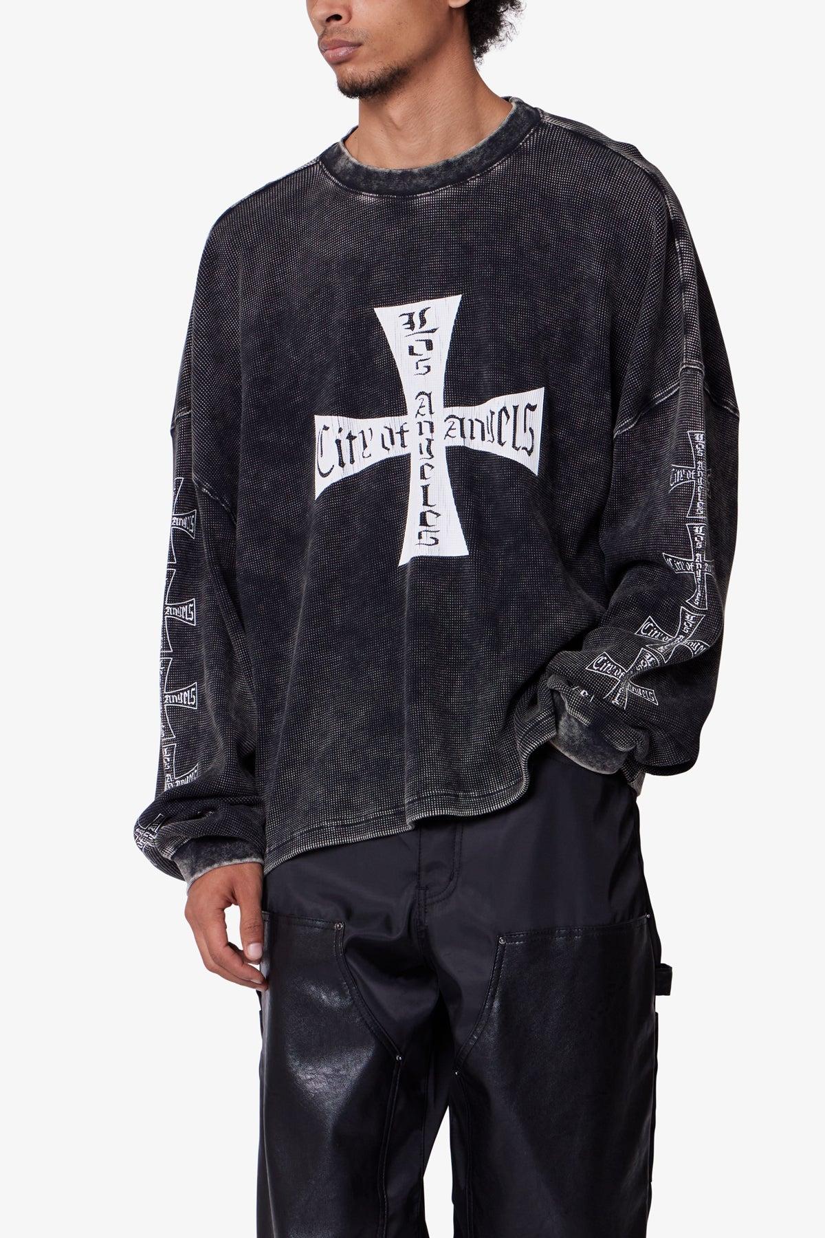 Washed LA Thermal Shirt - Washed Black Product Image