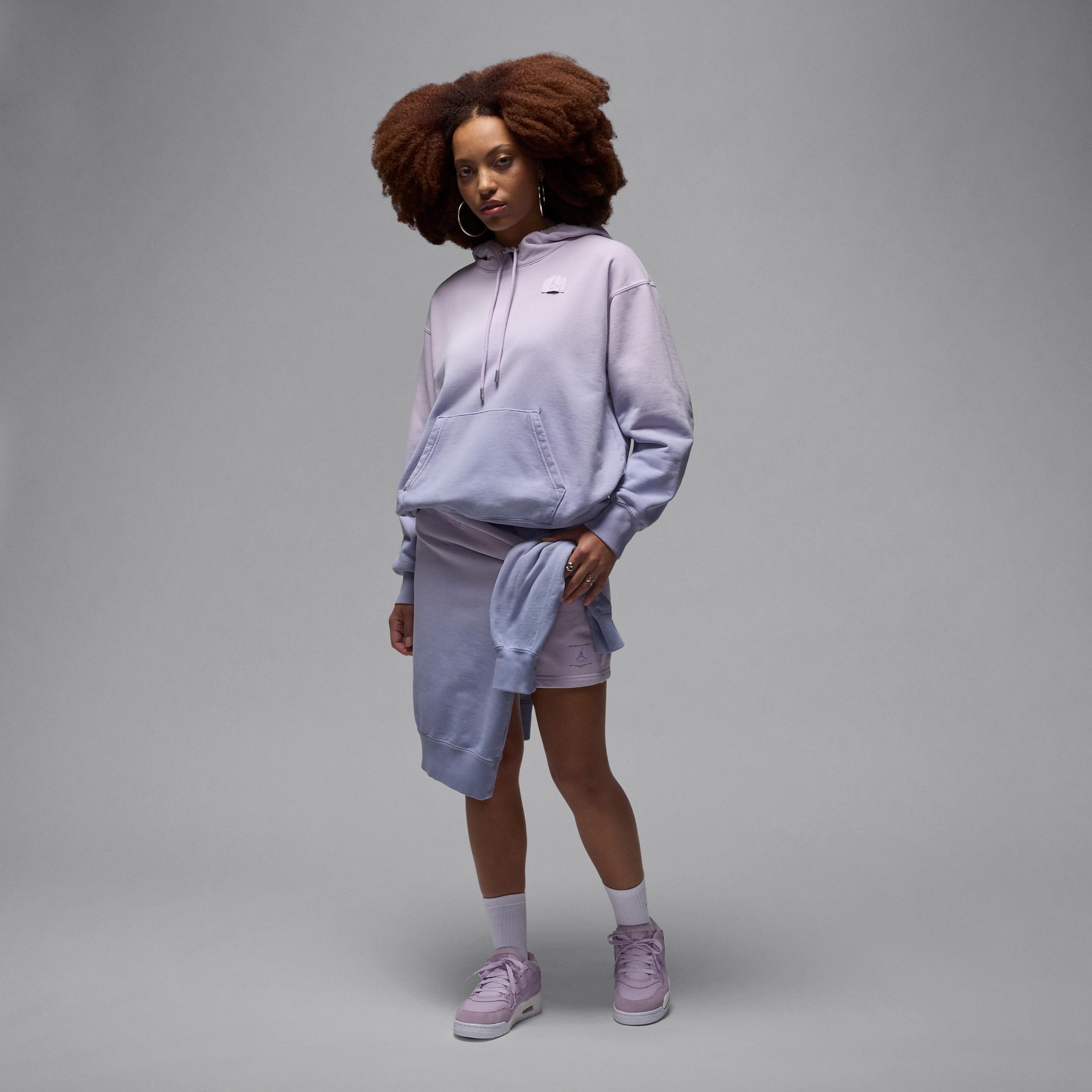 Women's Jordan Flight Fleece Satin-Lined Pullover Hoodie Product Image