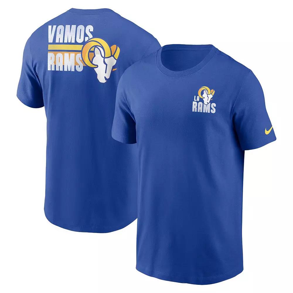 Men's Nike Royal Los Angeles Rams Blitz Essential T-Shirt,  Product Image