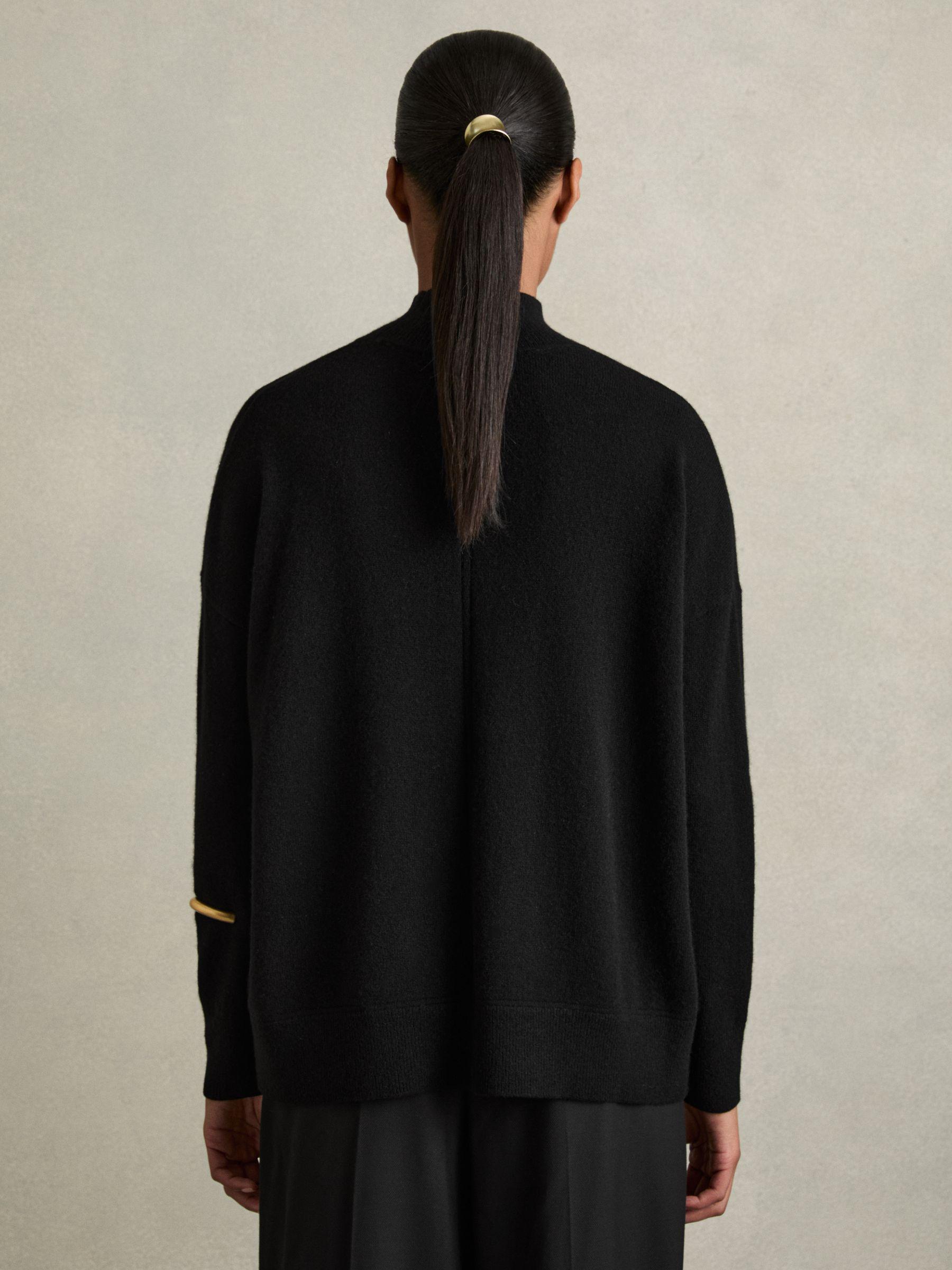 100% Cashmere Roll-Neck Jumper in Black Product Image