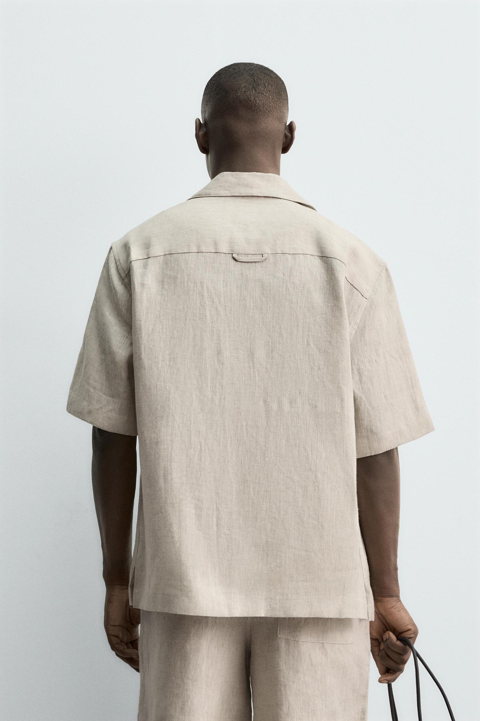 100% LINEN RELAXED FIT SHIRT Product Image