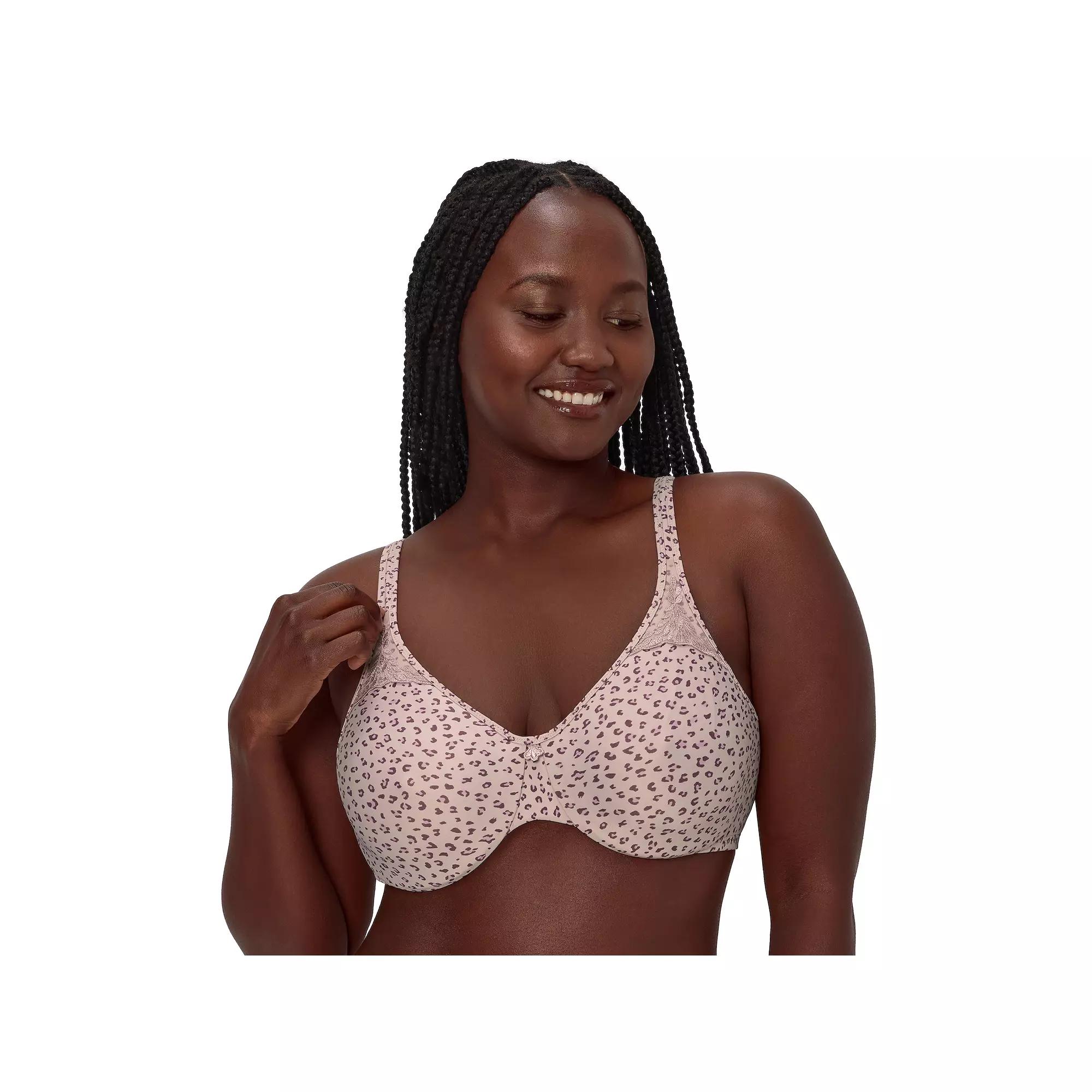 Bali Passion For Comfort Full-Figure Minimizer Underwire Bra DF3385, Women's, Size: 38 D, Glossy Leopard Product Image