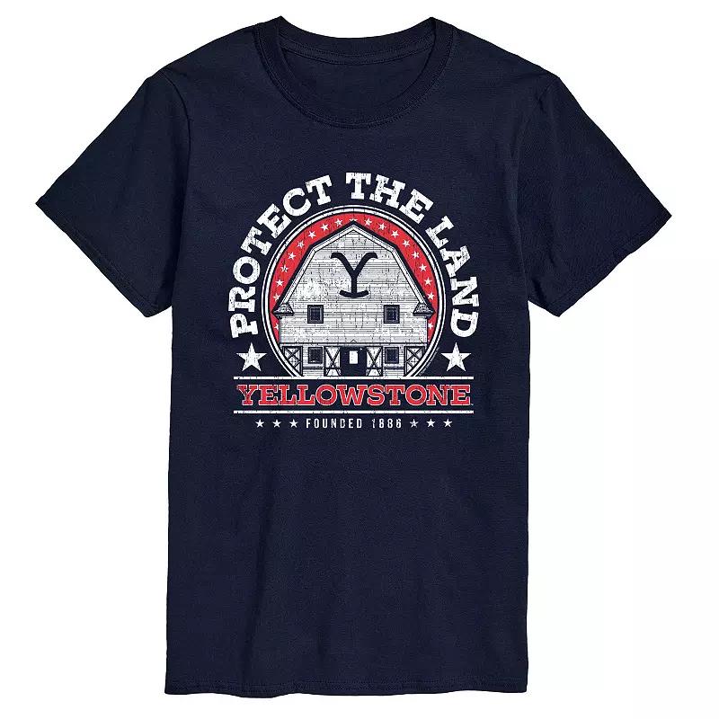 Big & Tall Yellowstone Protect The Land Americana Graphic Tee, Mens Blue Product Image