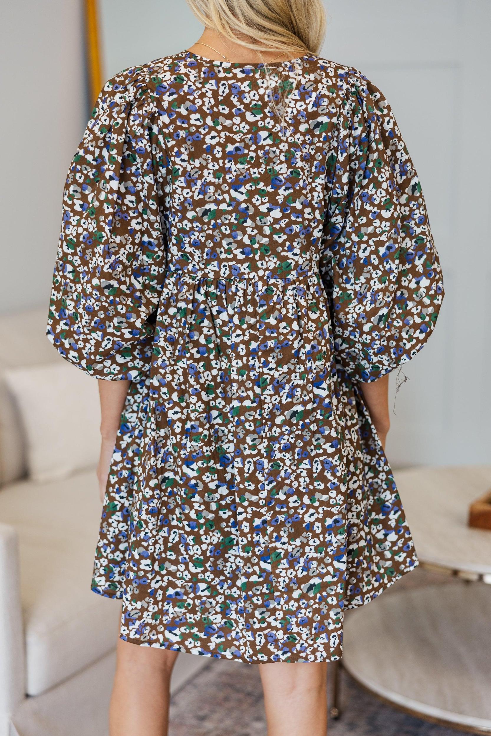 NURSING COLLECTION: It's All True Brown Leopard Dress Female Product Image