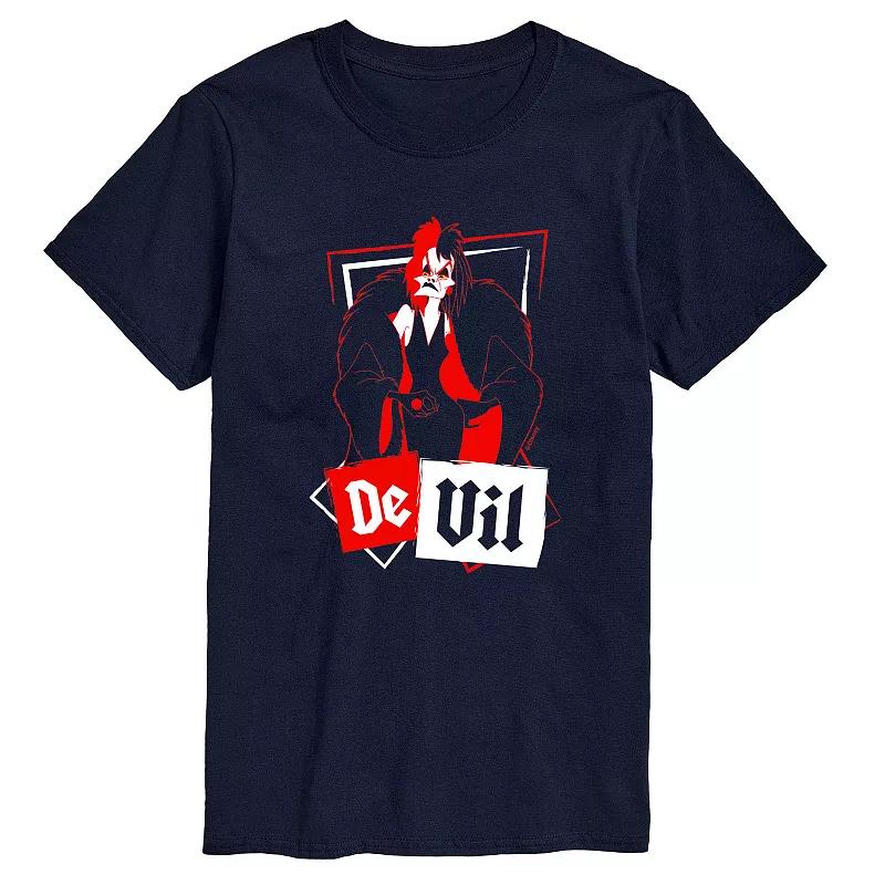 Disney Villains 101 Dalmatians De Vil Men's Graphic Tee,  Product Image