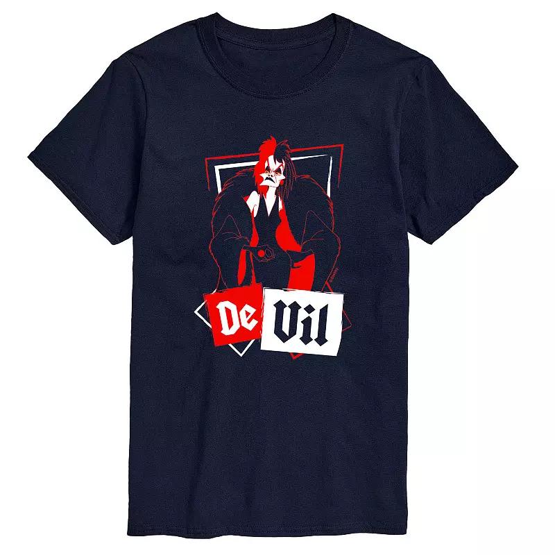 Disney Villains 101 Dalmatians De Vil Men's Graphic Tee,  Product Image