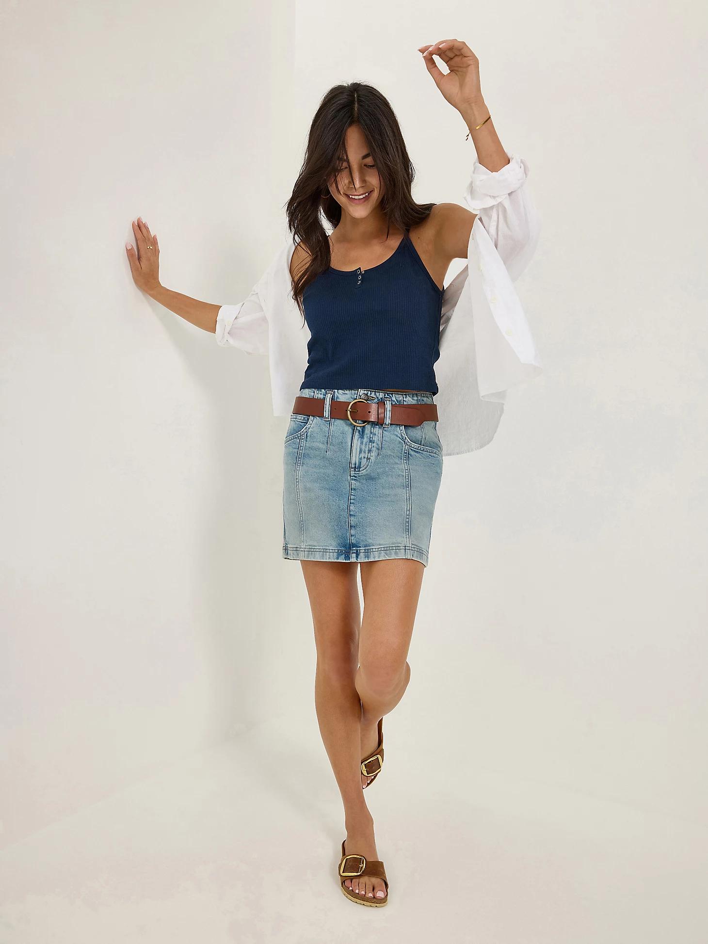 Women's High Rise Seamed Mini Skirt | Women's Skirts & Dresses | Lee® Product Image