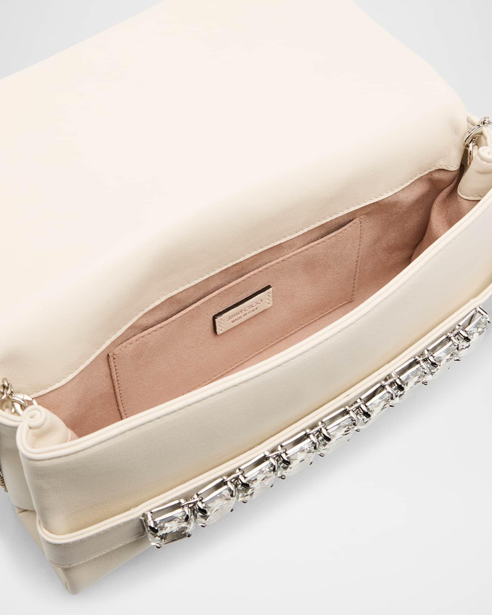 Kya Crystal-Embellished Leather Clutch Bag Product Image