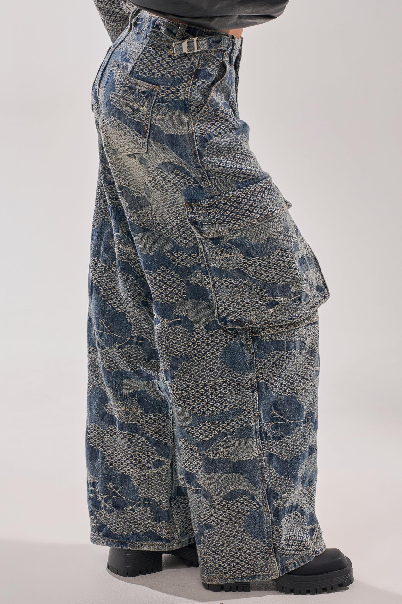 I THINK YOU WANNA KNOW DENIM CARGO PANT Product Image