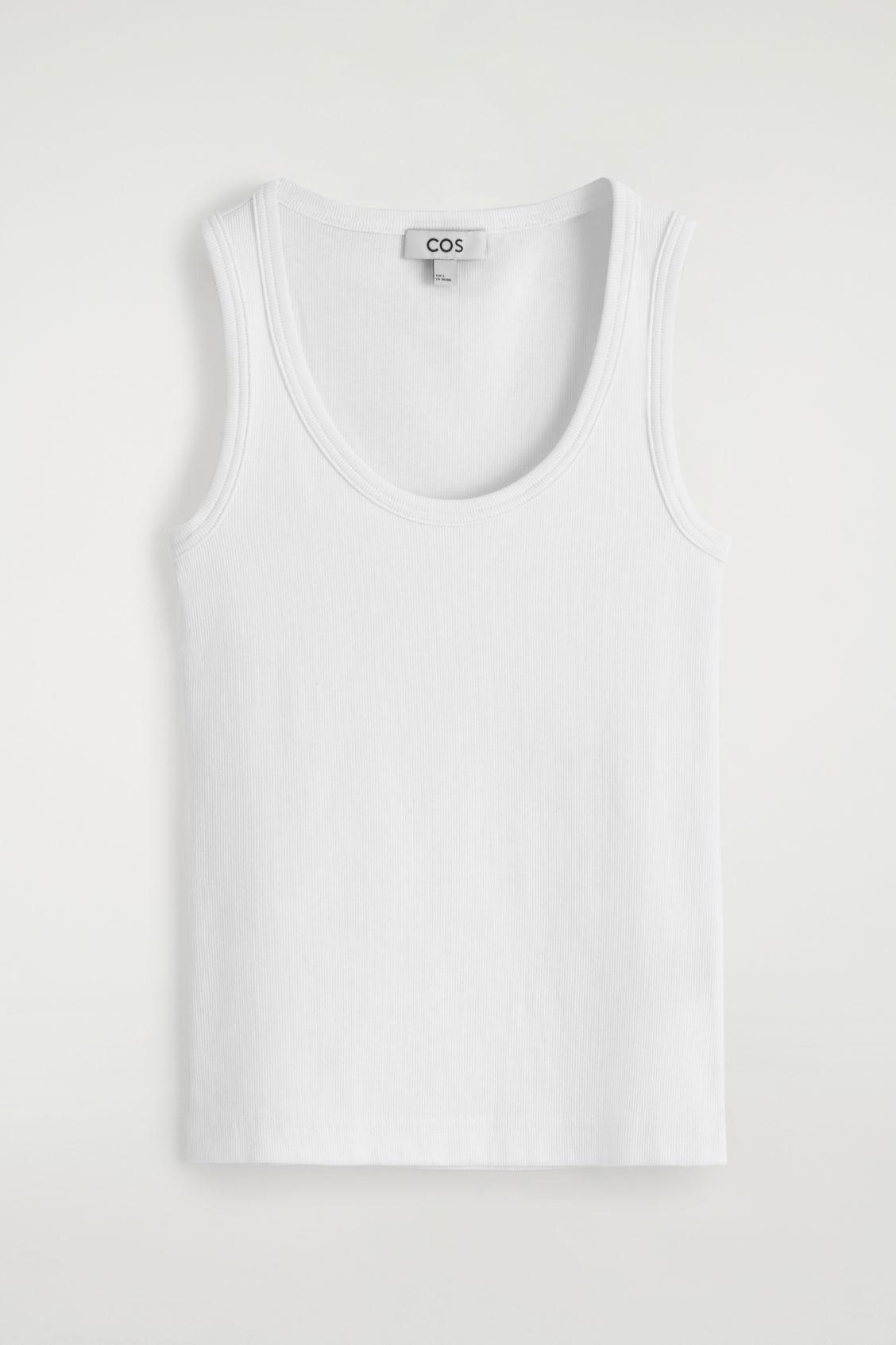 RIBBED SCOOP-NECK TANK TOP Product Image