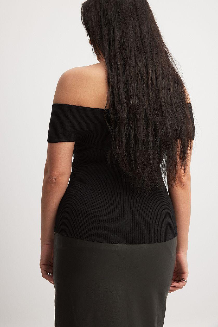 Knitted Off Shoulder Top Product Image
