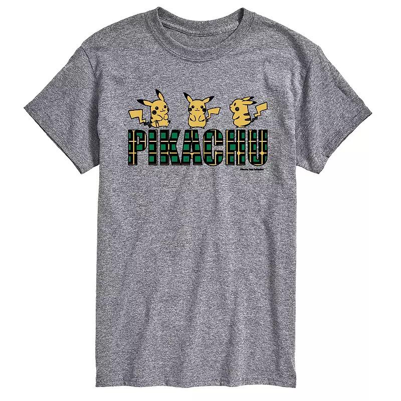 Mens Pokemon Plaid Pikachu Tee Product Image
