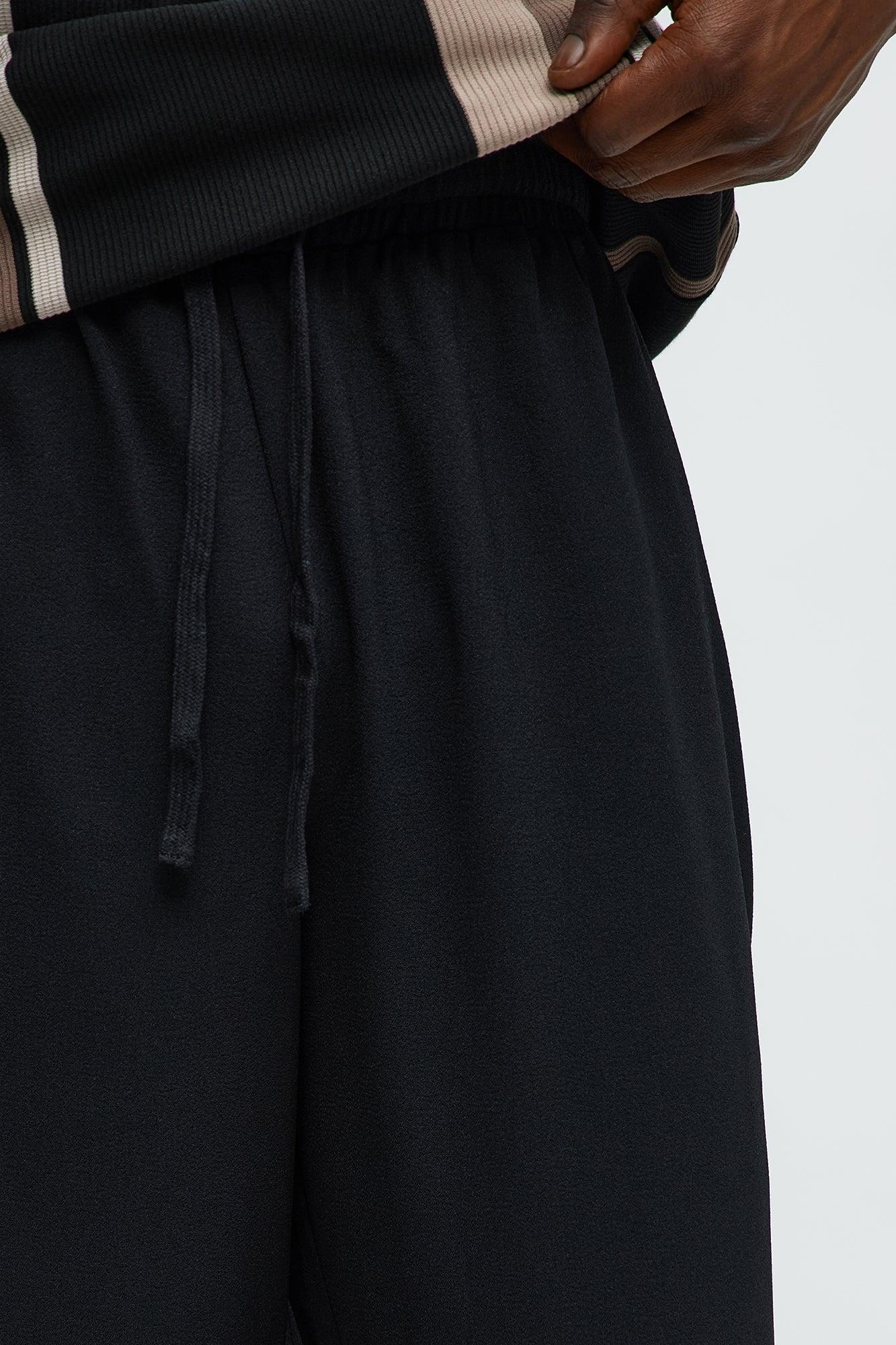 Golden Hour Straight Elastic Waist Trousers - Black Male Product Image