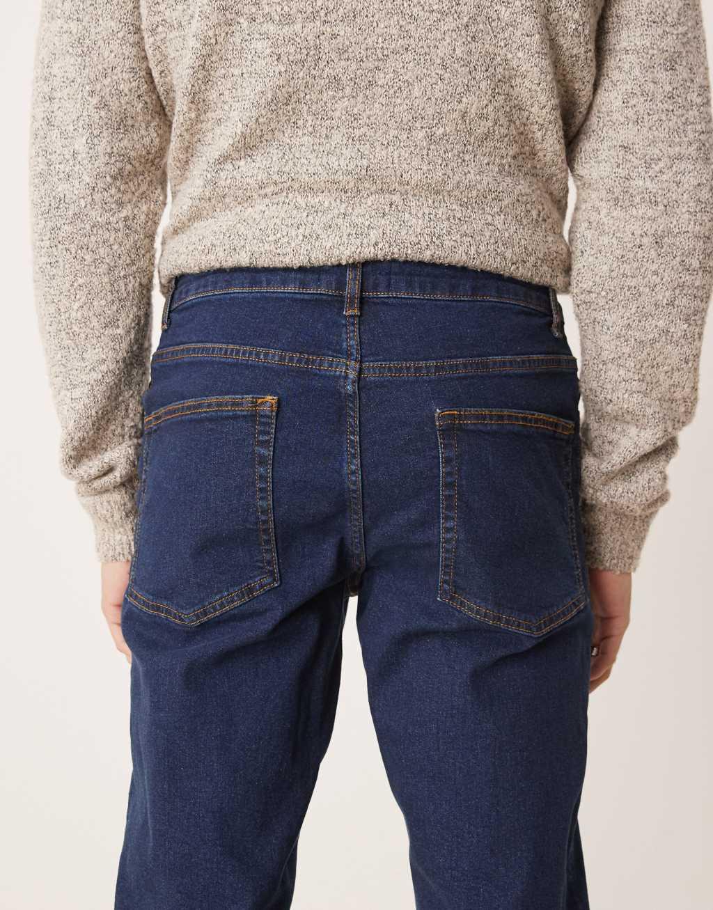 ASOS DESIGN stretch slim jeans in indigo Product Image