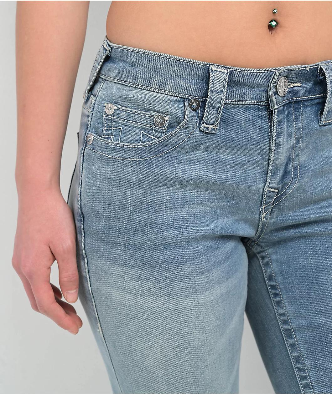 True Religion Jennie Peak Spot Mid Rise Curvy Skinny Jeans Product Image