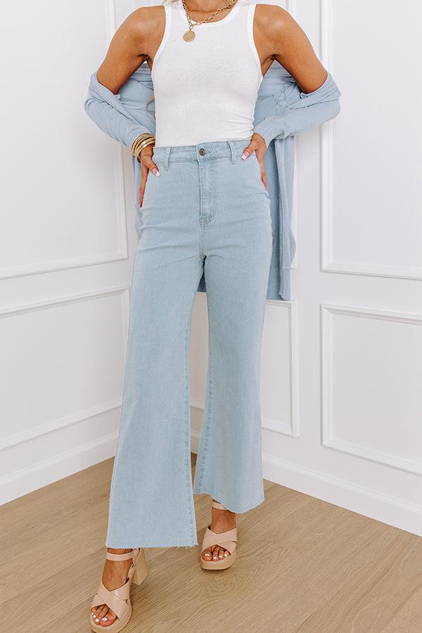 The Adriana High Waist Wide Leg Jean in Light Wash Product Image