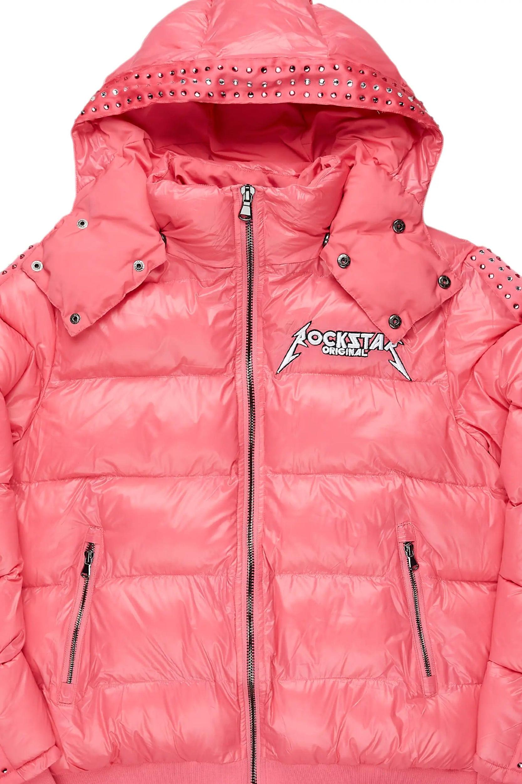 Banklee Pink Puffer Jacket Female Product Image