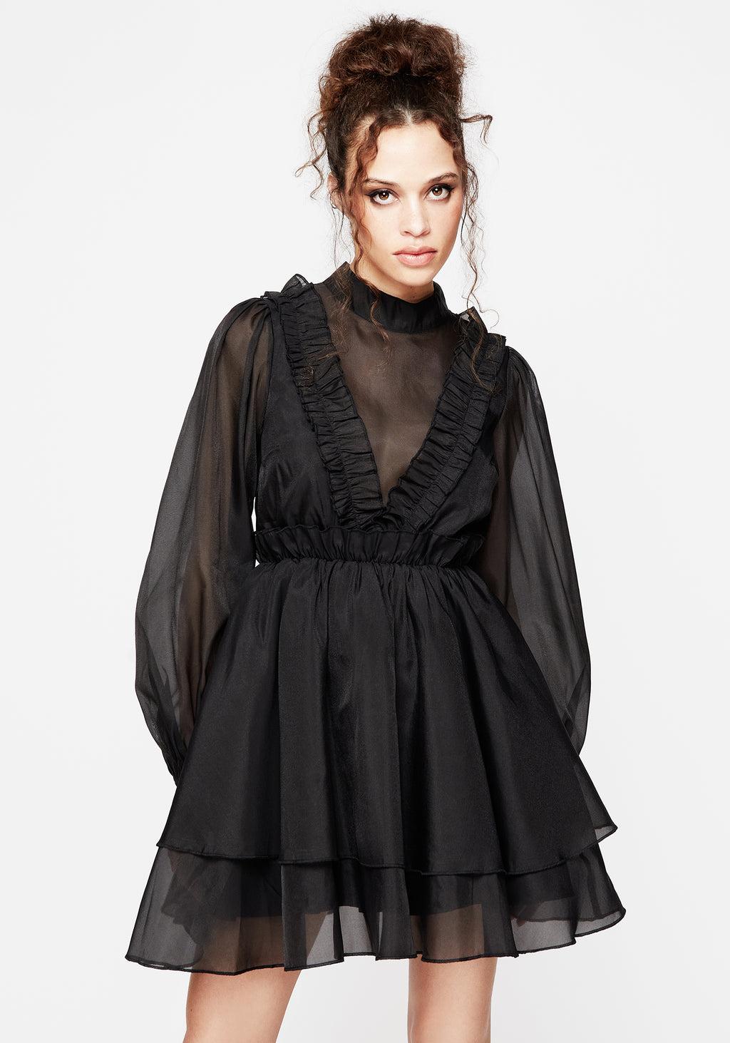 Morose Layered Frill Mini Dress Product Image